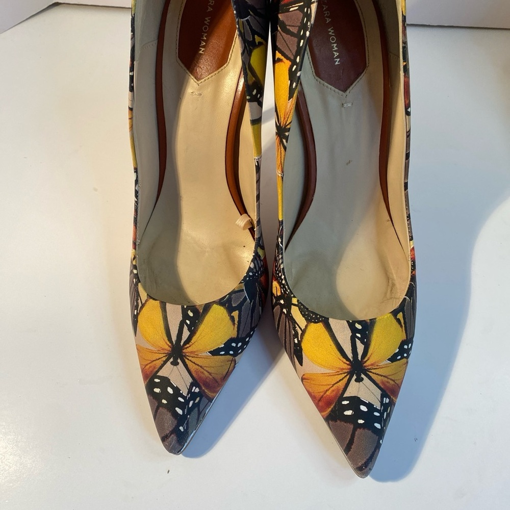 Dress high heels Zara woman’s 9.5 butterfly print 4 inch heel